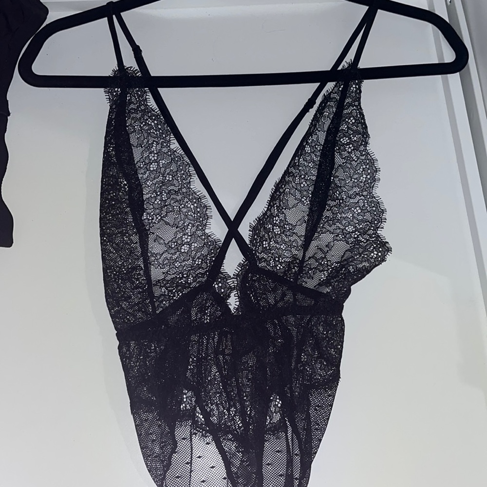 Victoria’s Secret black lace lingerie